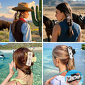 YARIEW Large 4" Leather Western Hair Claw Clips Sunflower Floral Brown by Deal US