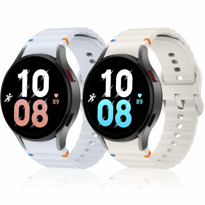 Sport Bands Compatible Samsung Galaxy Watch 7 6 5 40mm 44mm Soft Silicone by Deal US