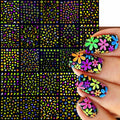 Fluorescent Nail Art Stickers 24 Sheets 3D Butterflies Stars Flowers DIY by Deal US