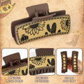YARIEW Large 4" Leather Western Hair Claw Clips Sunflower Floral Brown by Deal US