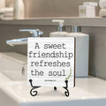 Funny Desk Decor Friendship Sign Home Office Shelf Decoration 5x5 Inches by Deal US
