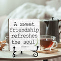 Funny Desk Decor Friendship Sign Home Office Shelf Decoration 5x5 Inches by Deal US