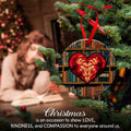 Kilyhome Ceramic Christmas Book Ornament Multi Color for Book Lovers by Deal US