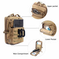 Tactical Molle Compact EDC Tool Pouch Bag US Flag Patch CP Mini Utility by Deal US