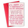 ICOOLYI Rude Birthday Card for Wife from Husband Humor Gift by Deal US