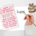 ICOOLYI Rude Birthday Card for Wife from Husband Humor Gift by Deal US