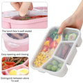 Buluker 4-Pack Bento Lunch Box Set 4-Compartment Microwave Safe by Deal US