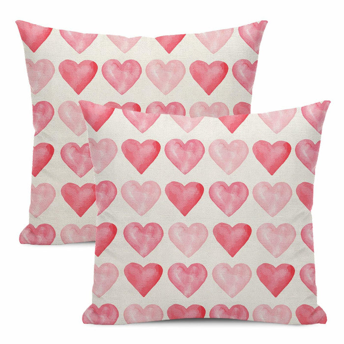 Yxuiyal Love Heart Pillow Covers 20x20 Set of 2 Valentine Linen Decor by Deal US