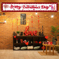 RGISHOP Valentine's Day Banner 9.8x1.6ft Rose Hearts Gnomes Decoration by Deal US