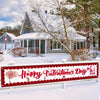RGISHOP Valentine's Day Banner 9.8x1.6ft Rose Hearts Gnomes Decoration