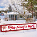 RGISHOP Valentine's Day Banner 9.8x1.6ft Rose Hearts Gnomes Decoration by Deal US