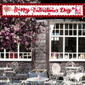 RGISHOP Valentine's Day Banner 9.8x1.6ft Rose Hearts Gnomes Decoration by Deal US