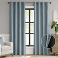jinchan Blackout Thermal Insulated Faux Linen Curtain 90in Greige 1 Panel by Deal US