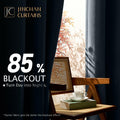 jinchan Blackout Thermal Insulated Faux Linen Curtain 90in Greige 1 Panel by Deal US