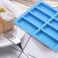 Sinirttou Silicone Chocolate Bar Mold 8 Cavities Rectangular Blue 2 Pack by Deal US