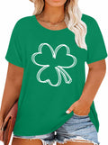 Plus Size St. Patrick's Day Lucky Shamrock Tee Shirt Women Green XL by Deal US