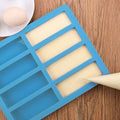 Sinirttou Silicone Chocolate Bar Mold 8 Cavities Rectangular Blue 2 Pack by Deal US