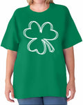 Plus Size St. Patrick's Day Lucky Shamrock Tee Shirt Women Green XL by Deal US