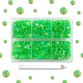AB Rhinestones 4mm Flatback Jelly & Clear Pink 3000pcs Craft Gems by Deal US