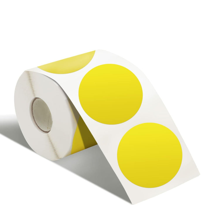 BEEPRT 2" Yellow Direct Thermal Round Labels Stickers 1000 Count by Deal US