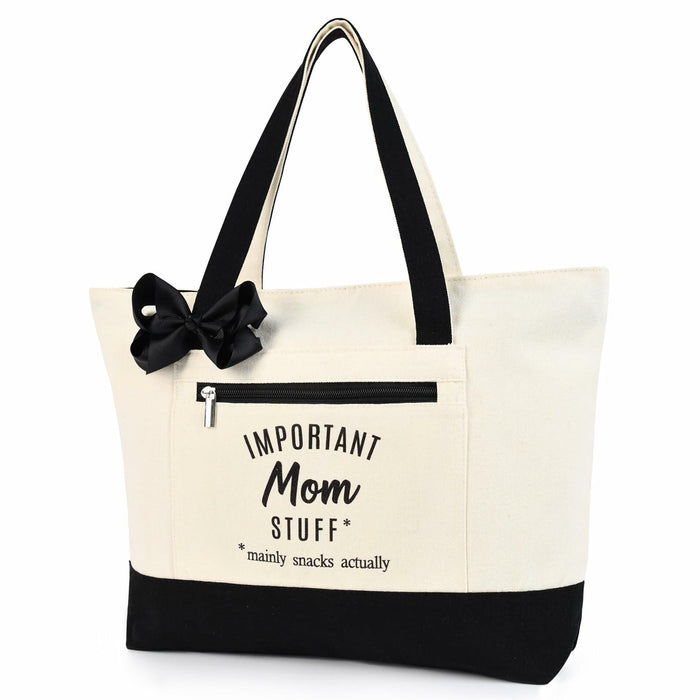 KUIRAN Canvas Tote Bag for Mom Hospital Shopping Beach Gifts from Family by Deal US