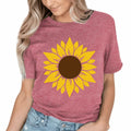 Sunflower Women Graphic Tee Faith Short Sleeve Shirt Pink Size S by Deal US