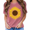 Sunflower Women Graphic Tee Faith Short Sleeve Shirt Pink Size S by Deal US