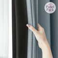 jinchan Blackout Thermal Insulated Faux Linen Curtain 90in Greige 1 Panel by Deal US