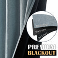jinchan Blackout Thermal Insulated Faux Linen Curtain 90in Greige 1 Panel by Deal US