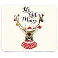 QIYUHOY Pink Bow Christmas Mousepad Non-Slip Rubber 9.5x7.9 in by Deal US