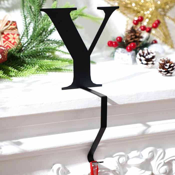 MorningRo Metal Christmas Stocking Holder Letter Y 6 Inch Mantel Decor by Deal US