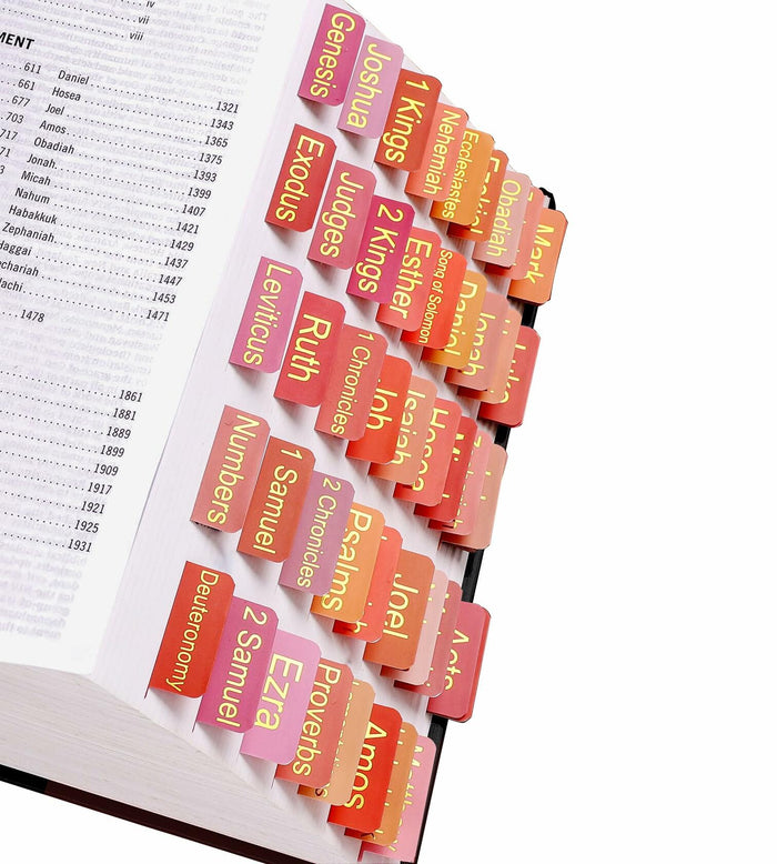 Laminated Bible Tabs for Women and Men, 105 PCS Large Print Index Labels by Deal US