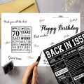 Asmallgf Happy 70th Birthday Card for Woman Man Mom Dad Grandpa Granny by Deal US