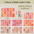 Laminated Bible Tabs for Women and Men, 105 PCS Large Print Index Labels by Deal US