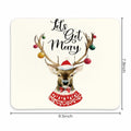 QIYUHOY Pink Bow Christmas Mousepad Non-Slip Rubber 9.5x7.9 in by Deal US