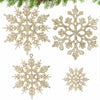 Langley Christmas Snowflake Ornaments Set Rose Gold 36pcs 4 Sizes