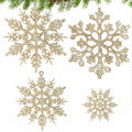 Langley Christmas Snowflake Ornaments Set Rose Gold 36pcs 4 Sizes by Deal US