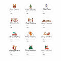 Joycraft 120Pcs Merry Christmas Stickers 2in 12 Styles Holiday Labels by Deal US