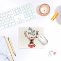 QIYUHOY Pink Bow Christmas Mousepad Non-Slip Rubber 9.5x7.9 in by Deal US