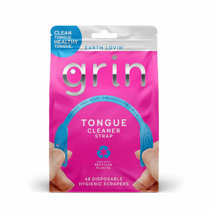 GRIN Disposable Tongue Cleaner 48 Ct Dual Edge Scraper Fresh Breath by Deal US