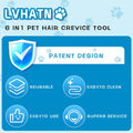 LVHATN 6IN1 Pet Hair Remover Tool for Car Rug Couch Furniture 8.27in by Deal US