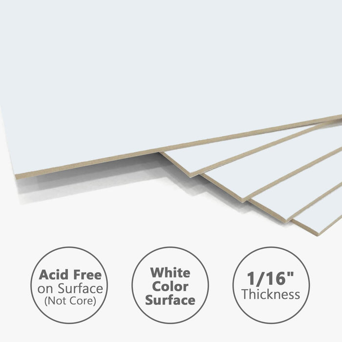 Somime 10 Pack 5x7 White Picture Mats with Backing Acid Free Photo Boards by Deal US