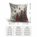 Black Red Christmas Tree Throw Pillow Covers 18x18 Set of 2 Xmas Decor by Deal US