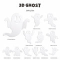 Halloween Decorations 3D Ghost Wall Sticker Decal Home Room Window Decor by Deal US