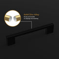Haliwu 10 Pack Black Cabinet Handles 3-3/4 Inch Hole Center Modern Pulls by Deal US