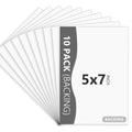 Somime 10 Pack 5x7 White Picture Mats with Backing Acid Free Photo Boards by Deal US