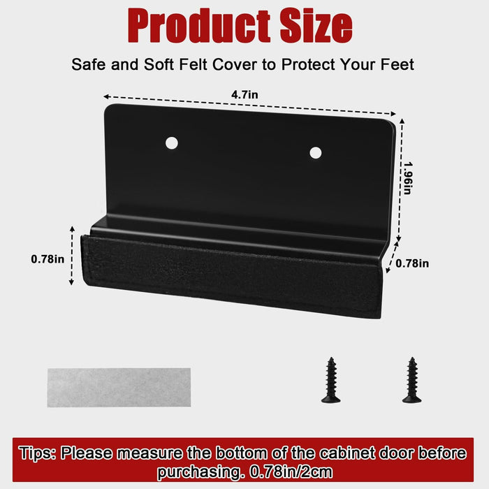 RSSCIIIUL Foot Pull for Trash Cabinet Drawer Full Overlay Black by Deal US