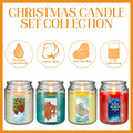 Tioncy Christmas Scented Candle Gift Set 68oz 4 Pcs Apple Cookies Mint by Deal US