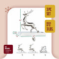 Klikel Reindeer Stocking Holder Set of 3 Deer and Sleigh for Mantel by Deal US