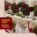 Klikel Reindeer Stocking Holder Set of 3 Deer and Sleigh for Mantel by Deal US